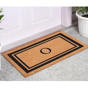 Calloway Mills 152962436O Black Border 24" x 36" Monogram Doormat, (Letter O)