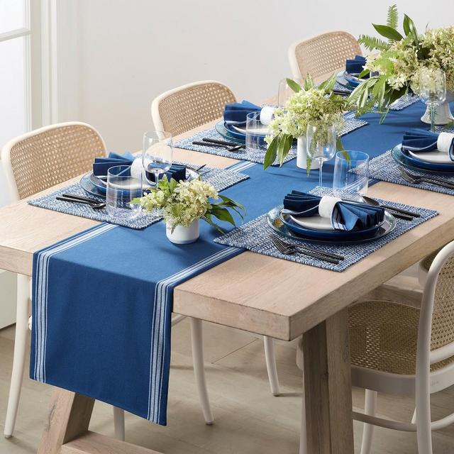 Restaurant Stripe Table Runner, White Stripe