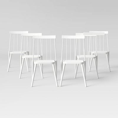 6pk Windsor Patio Chair - White