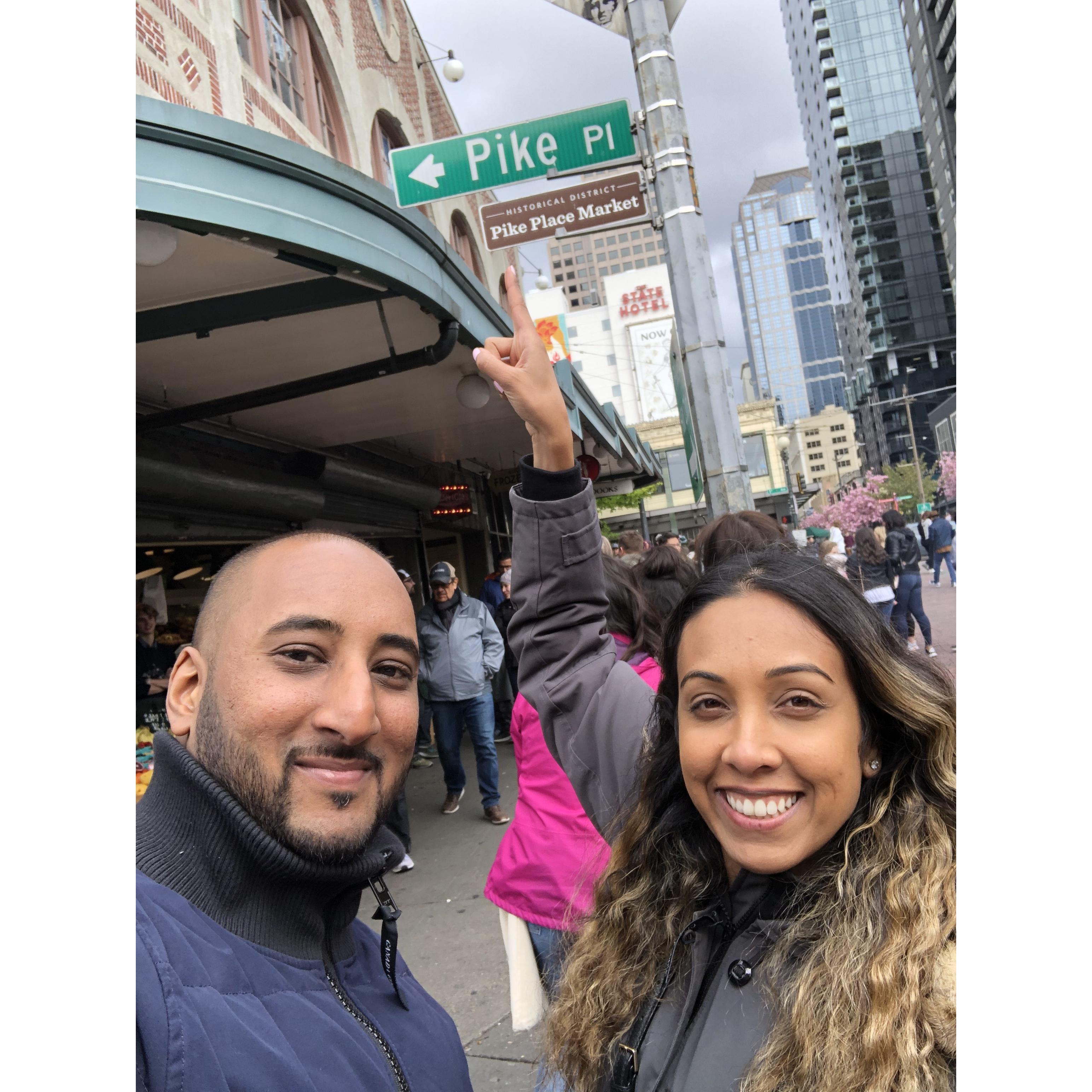 We spent several hours at Pike Place Market in Seattle, Washington.