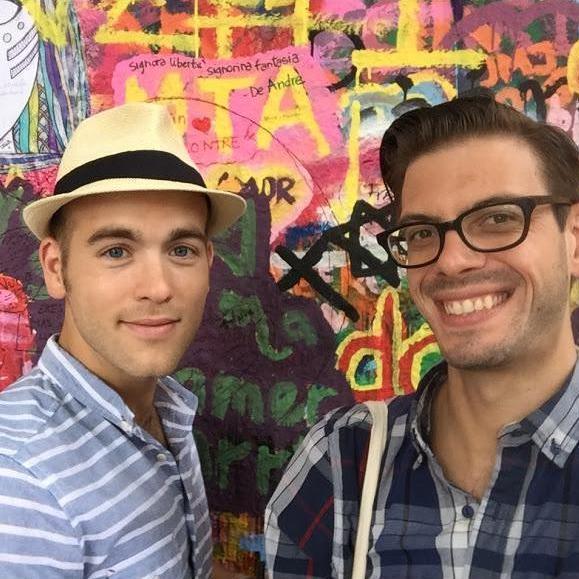 Our first international trip together (mostly together, we arrived at different times - at least we're adaptable!) we fell in love with travel and each other!

Lennon Wall, Prague, Czech Republic