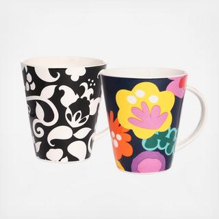 Vine & Poppy Tall Mug Set