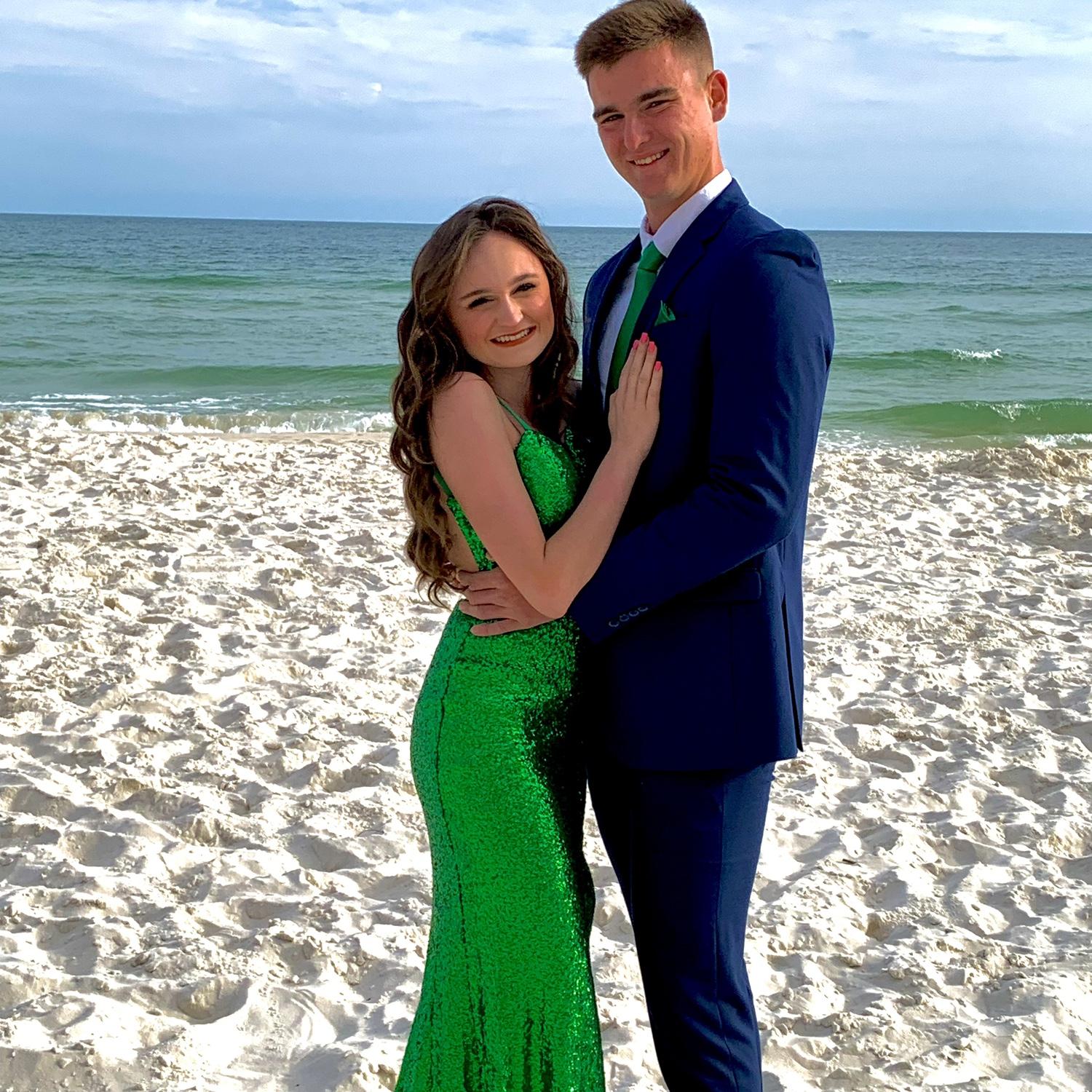 Dean wasn't able to make it home for my senior prom, so we had our prom at Pensacola where he was during that time :)