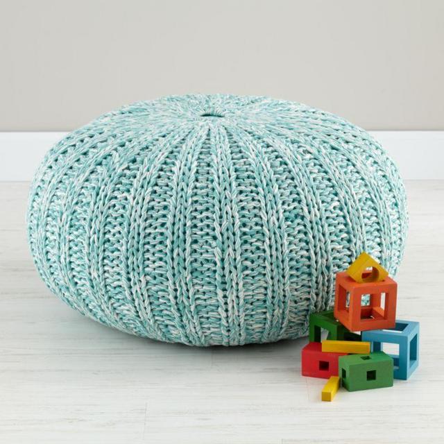 Variegated Aqua Pouf