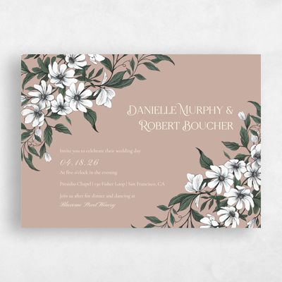 Latte, Brown Wedding Invitation - Melcher Landscape