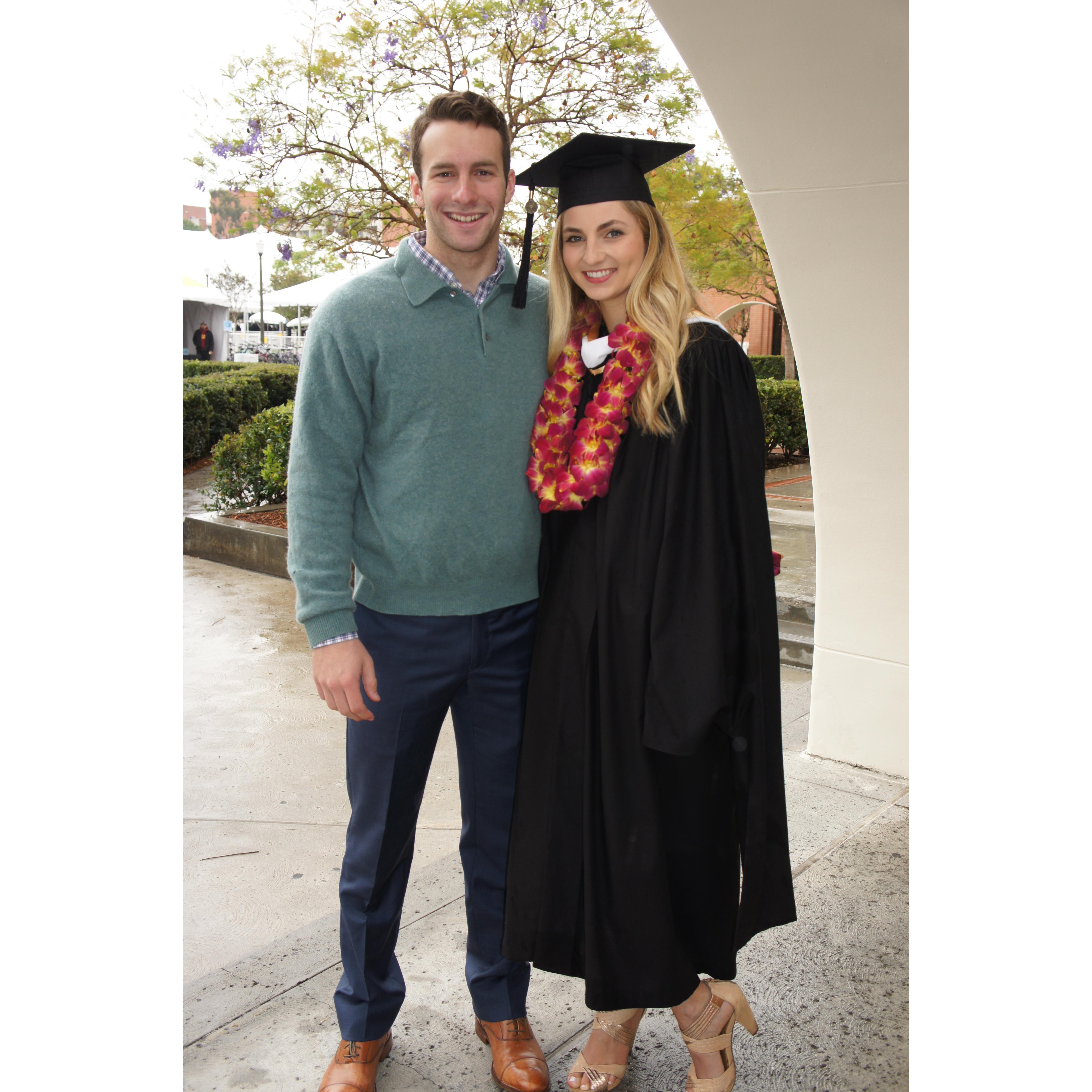2015: Alex's master's degree graduation from USC