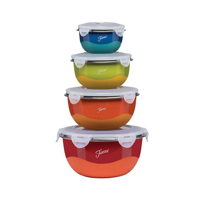 Fiesta Mixing Bowl and Lid Set, 8 Piece