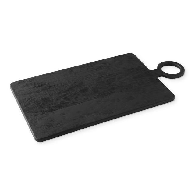 Black Wood Rectangular Cheese Board, 29"