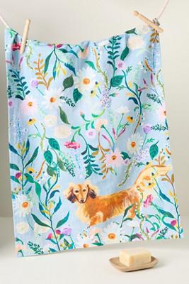 Dog Pet Portrait Dish Towel