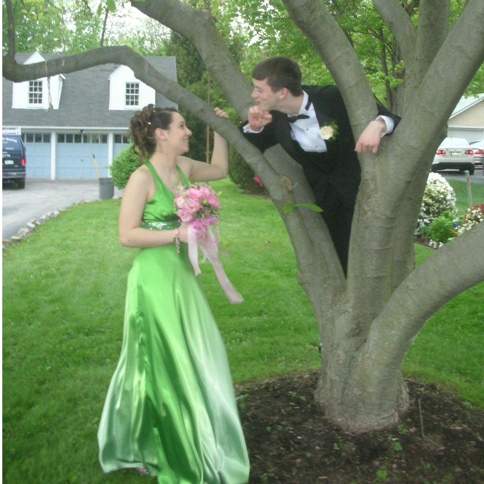 Senior Prom, Spring 2009! Rachel wore green just for me :)