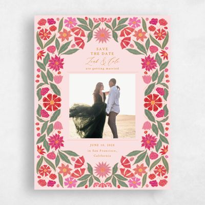Blush, Pink Wedding Save the Date - Juliet Photo
