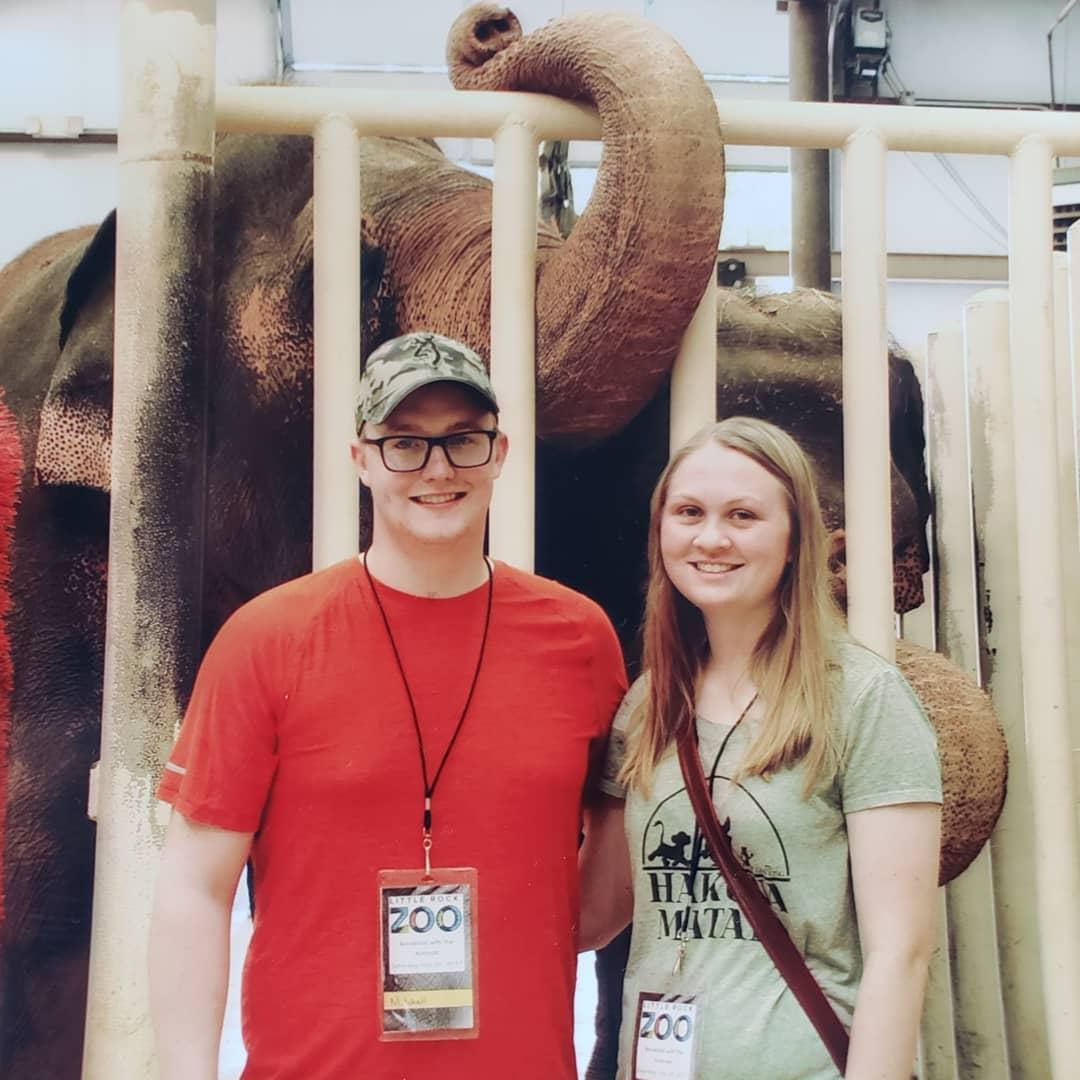 Breakfast with the elephants at the Little Rock Zoo for my birthday.