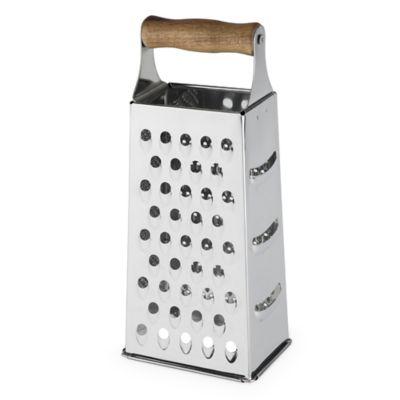 Twine Stainless Steel Cheese Grater with Wood Handle