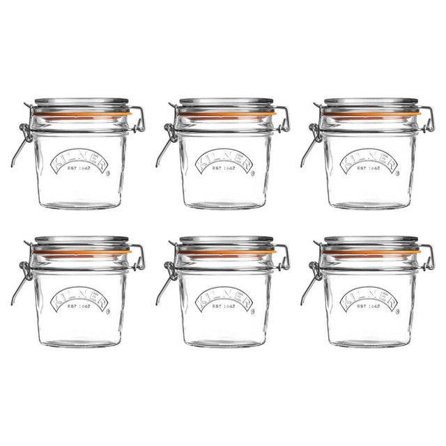 Kilner Round Clip Top Jar, 12 oz, Set of 6