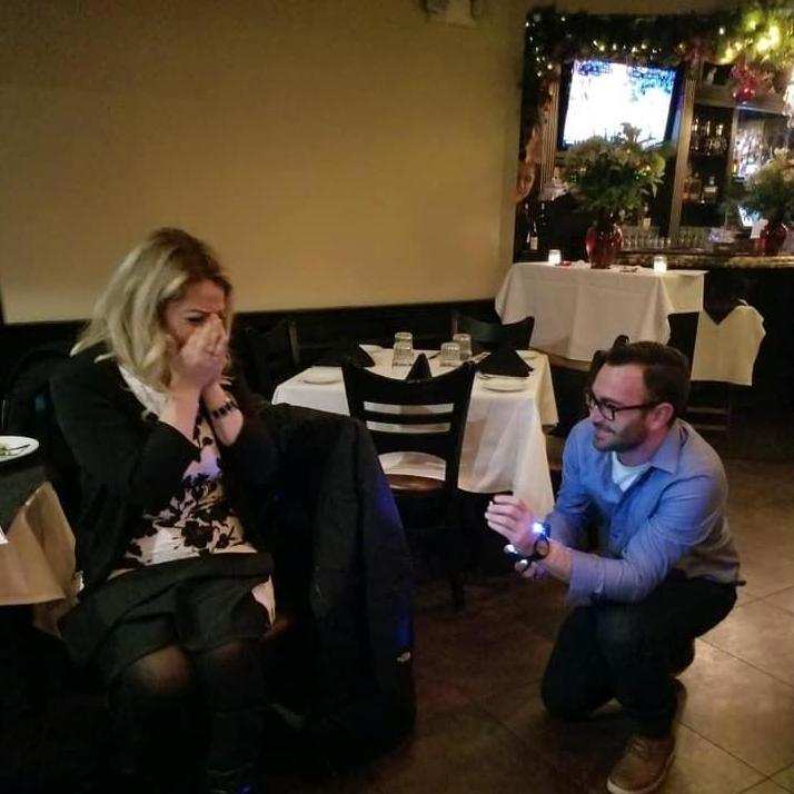 Nick popped the question at De Lucas on Staten Island! December 2018.