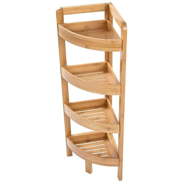 31.5" 4 Tier Bamboo Corner Storage Shelf By Trademark Innovations