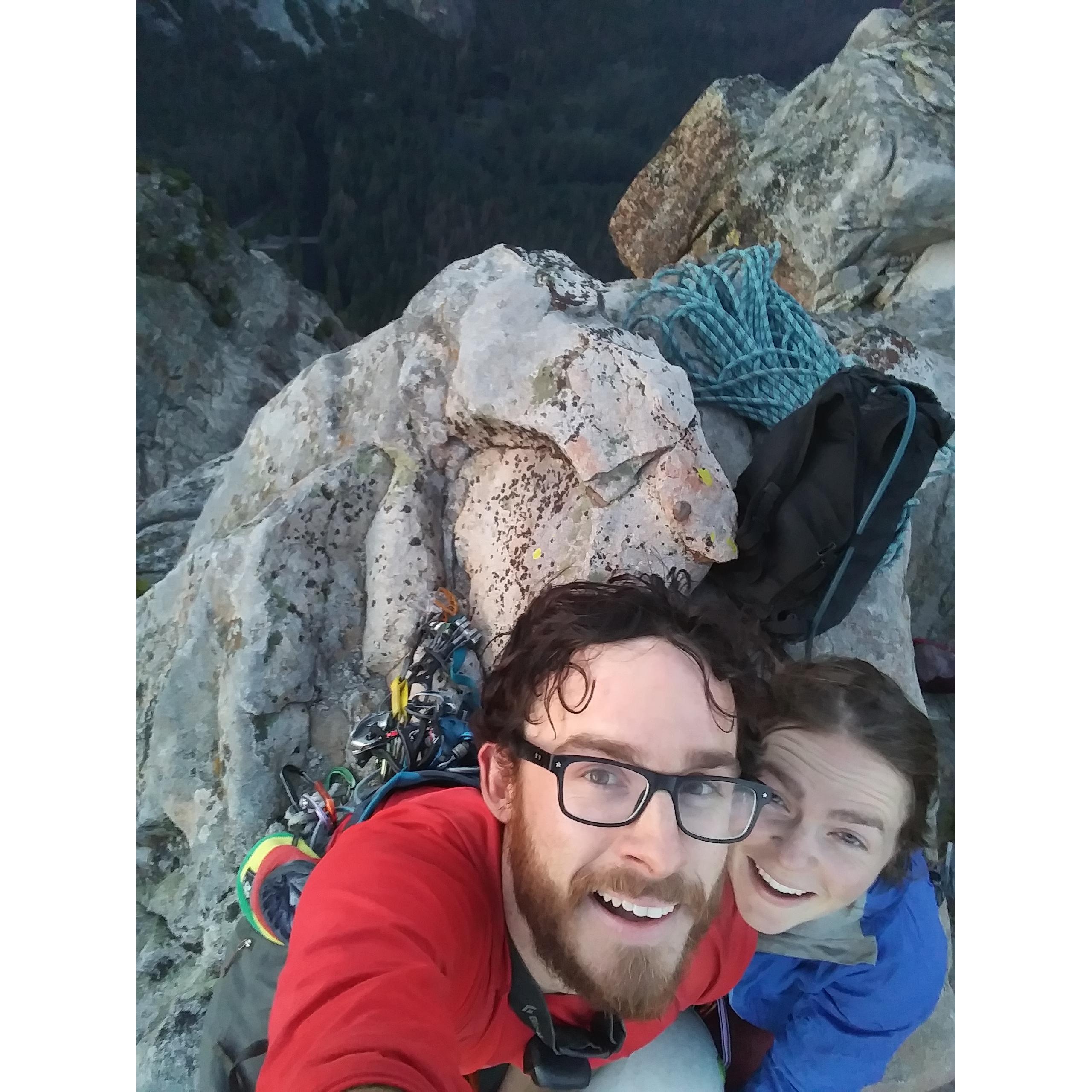 On top of Higher Cathedral in Yosemite Valley