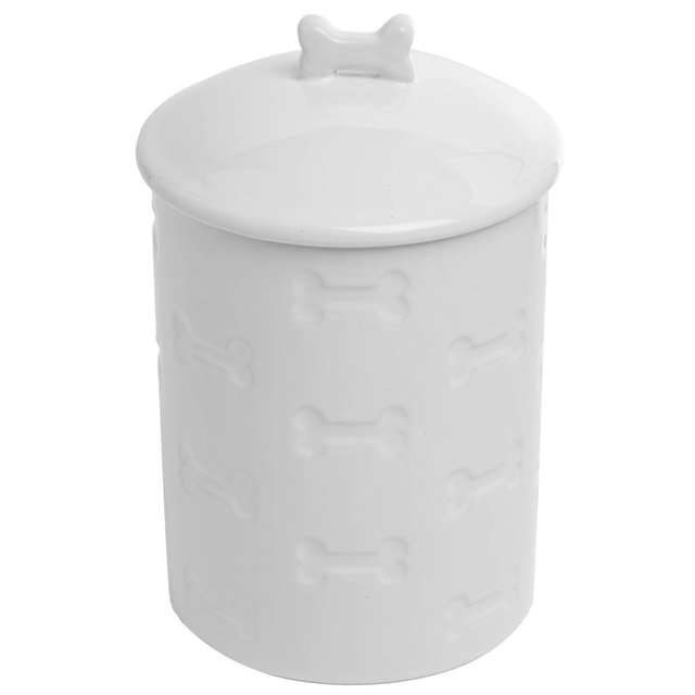 Park Life Designs 46 fl oz Manor Dog Treat Jar Food Storage Container - White