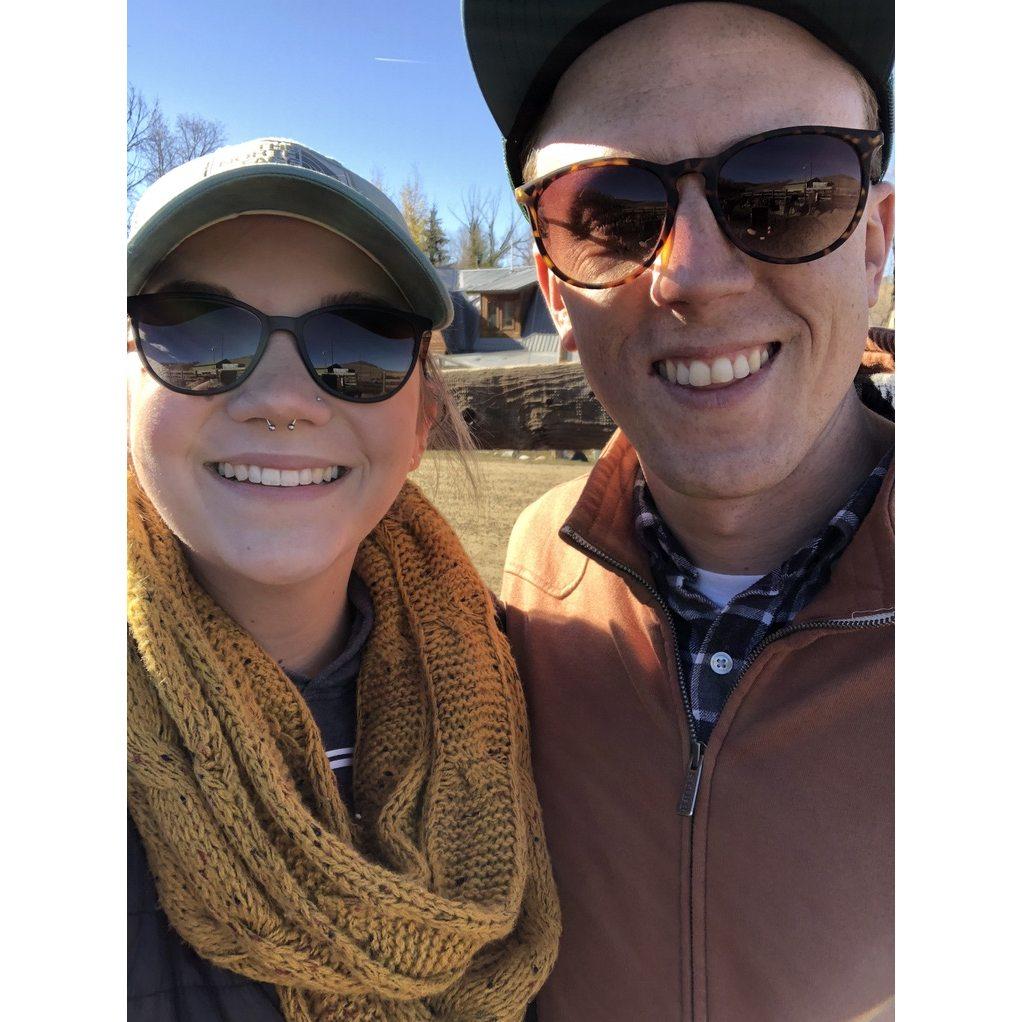 Horse back riding in Steamboat for Han's birthday