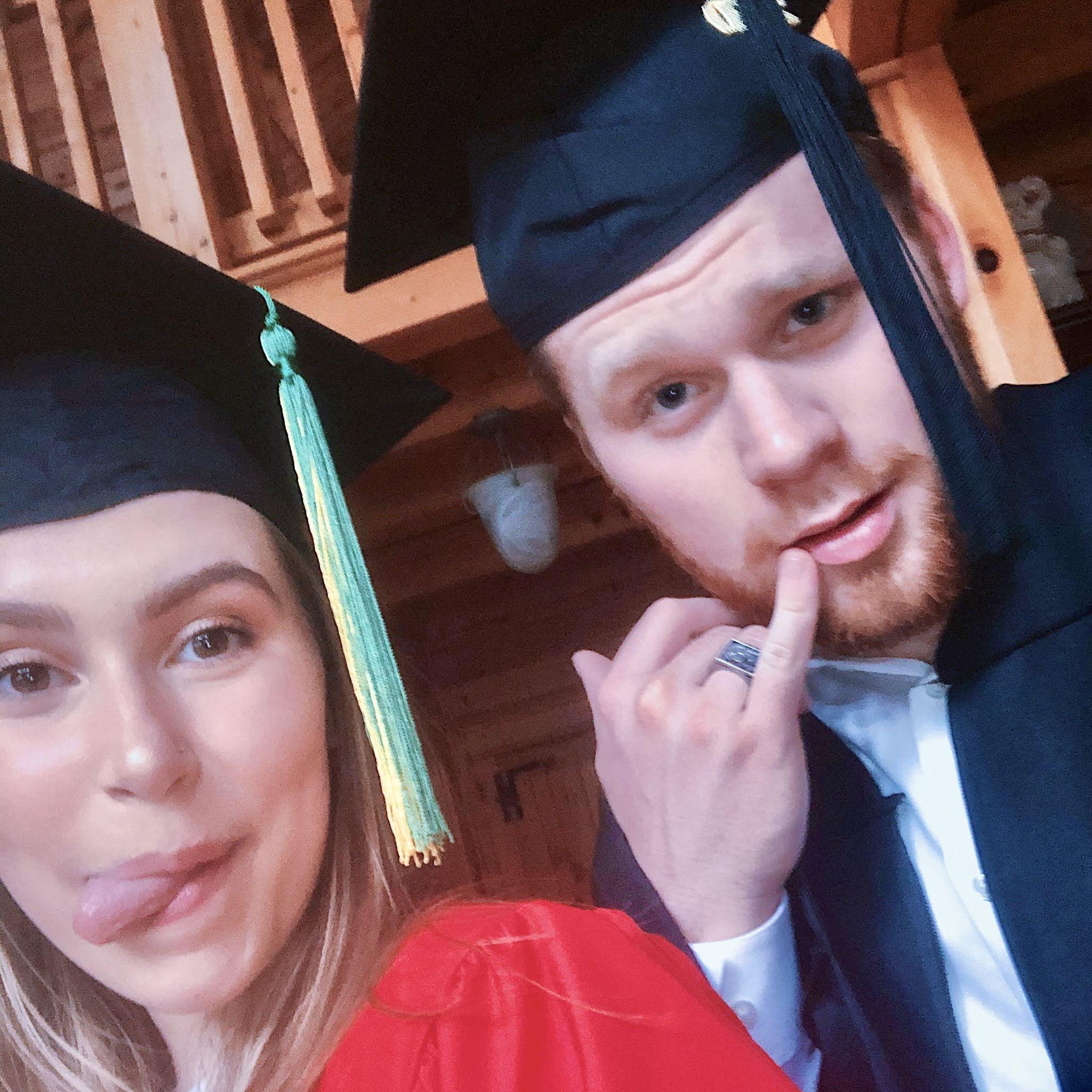 celebrating graduation from NH in 2020