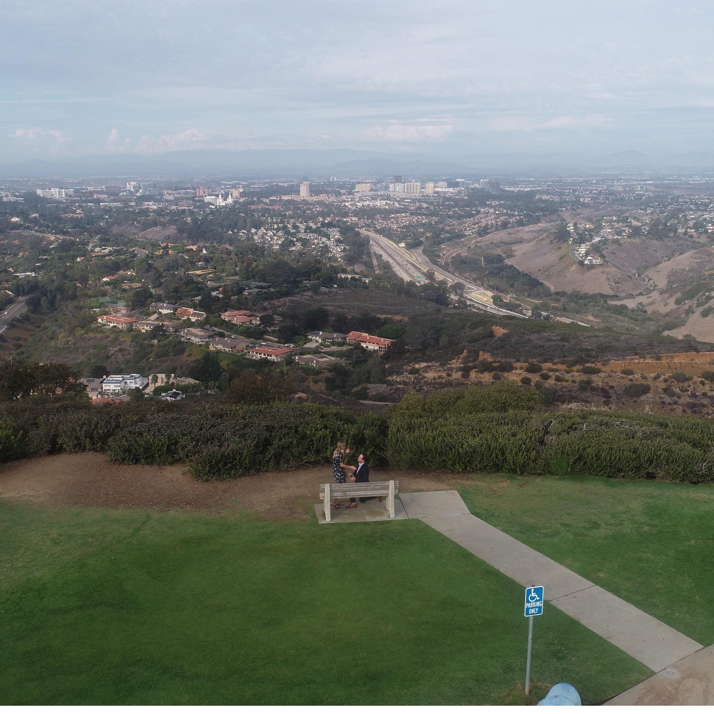 He proposed at the same bench we had our first date on 5 years earlier on Mount Soledad