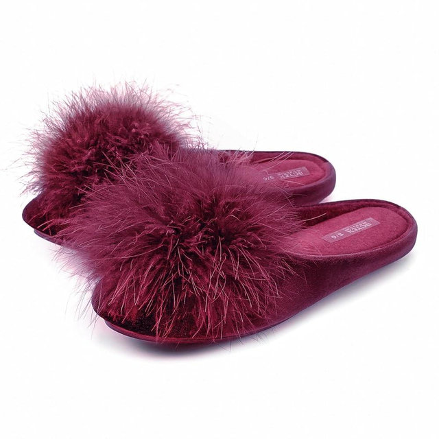 BCTEX COLL Women's Cozy Velvet Memory Foam House Slipper, Ladies Fuzzy Bedroom Slipper Non-slip Sole