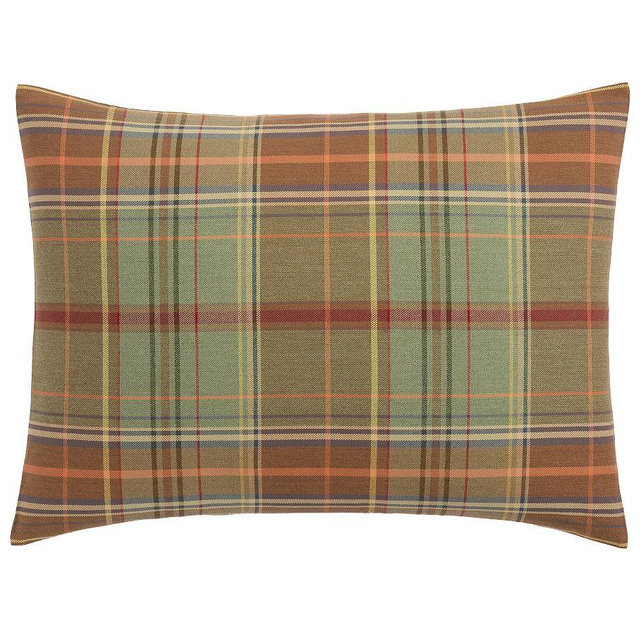 Woodrow Plaid Sham, Green Multi, Standard