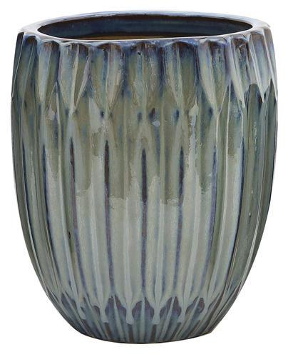 Deroma 17.5" Green Ceramic Kah Tall Planter