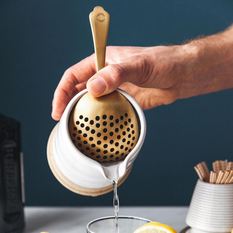 Stainless Steel Bar Strainer - Julep - Gold - 1 Count Box