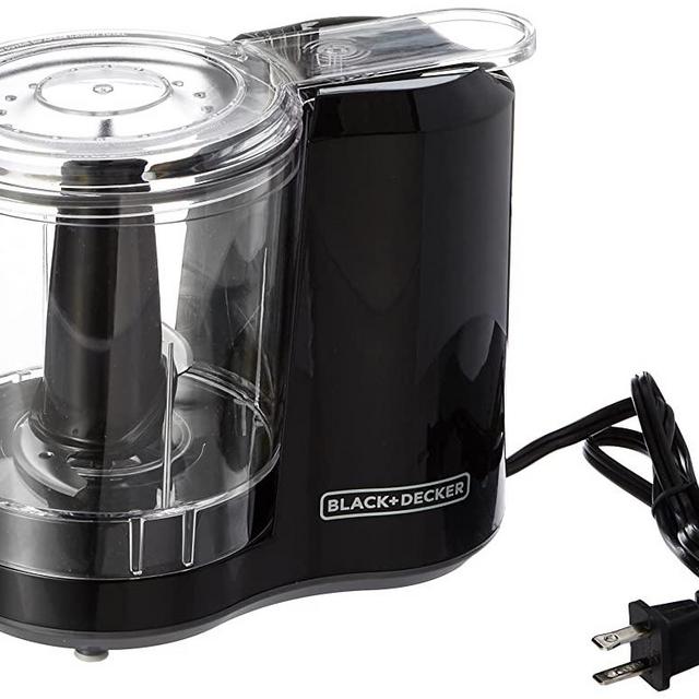 BLACK+DECKER 3-Cup Electric Food Chopper, Improved Assembly, Black, HC300B