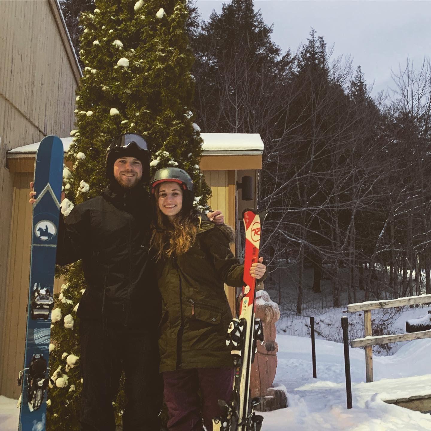 Our first time skiing!