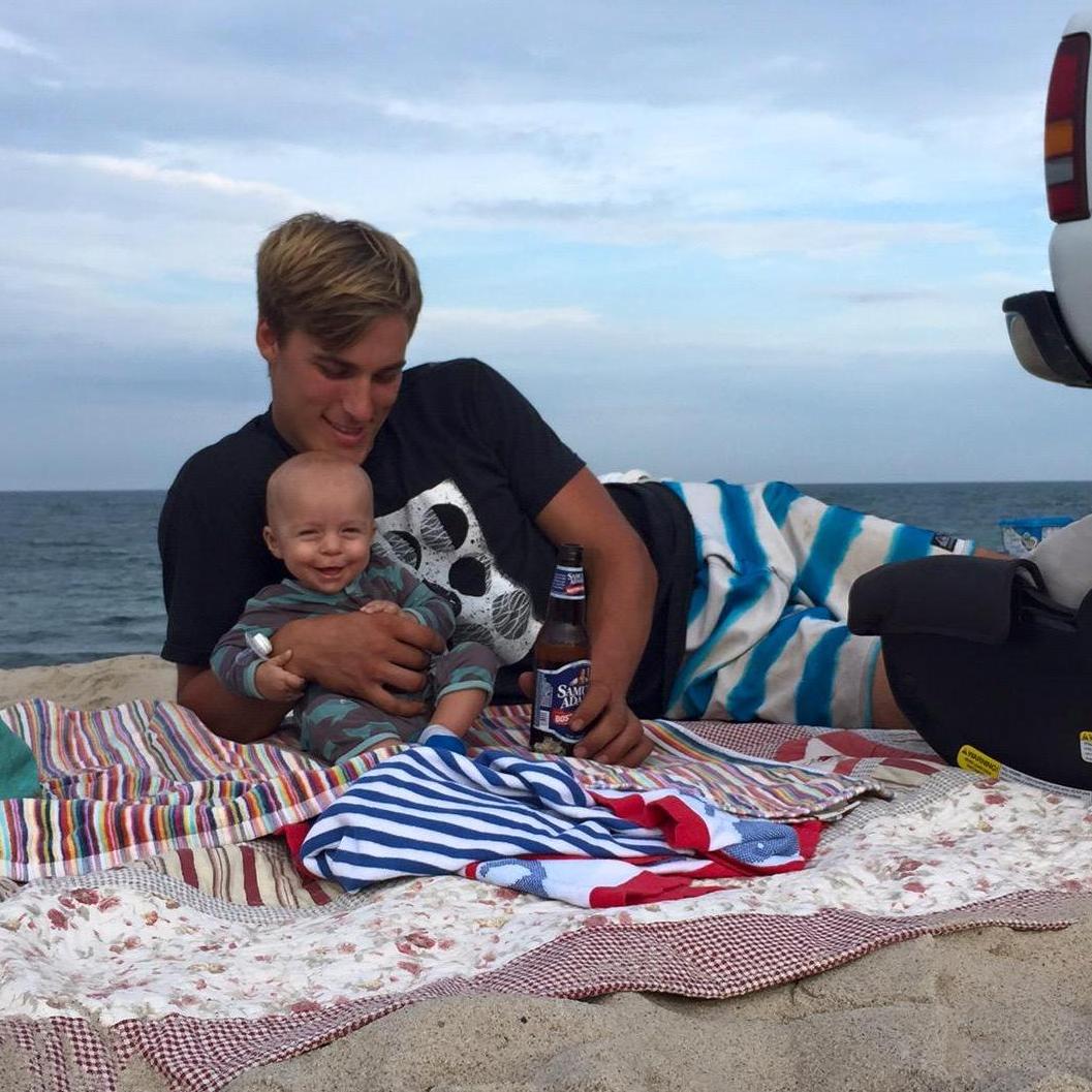 James and my  second love... the beach.