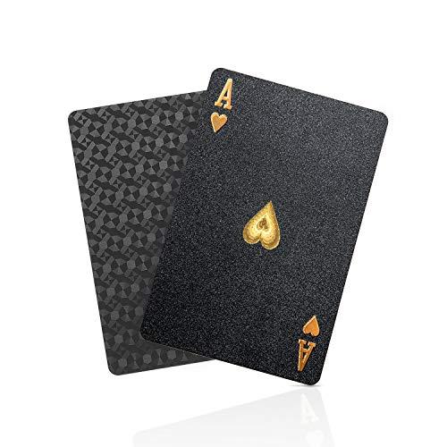 SolarMatrix Black Diamond Waterproof Playing Cards Novelty (HD,1 Deck of Cards, Poker Cards Deck)