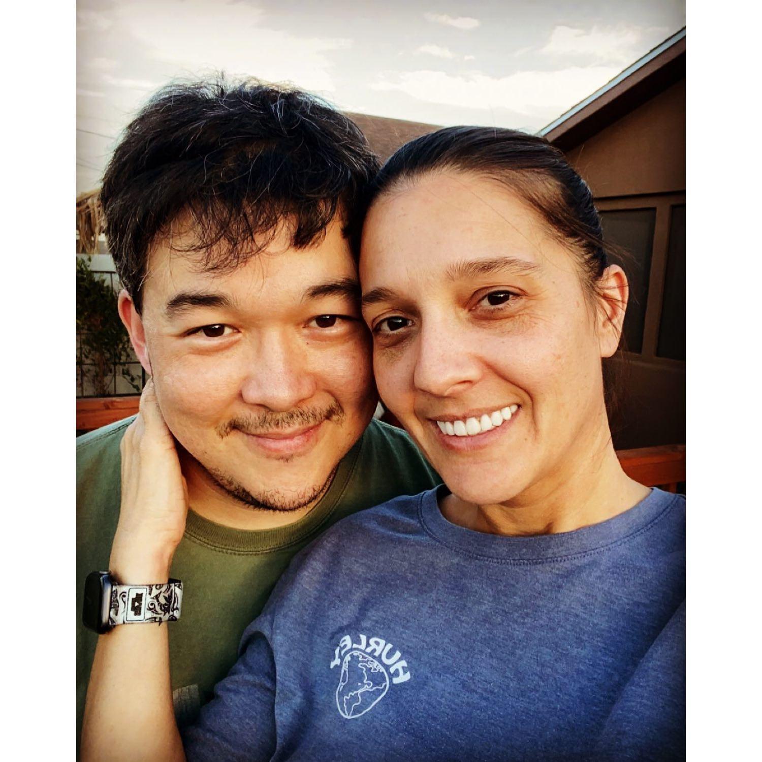 First photo after Scott closed and got the keys to what is now our house!