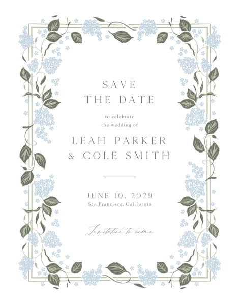 Colette Portrait | Baby Blue | Zola Save The Dates