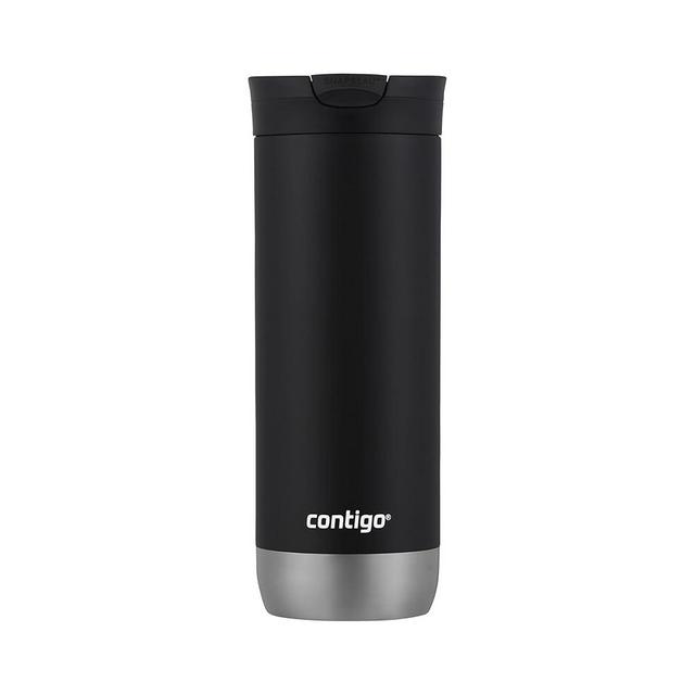 Huron Vacuum-Insulated Stainless Steel Travel Mug, 16oz Licorice - Leak-Proof Lid for Hot/Cold Beverages, Fits Most Cup Holdersand Brewers