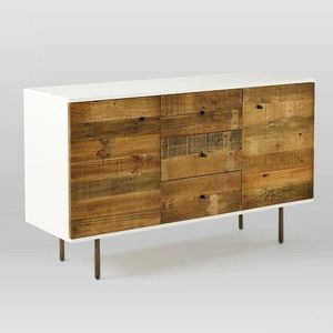 Reclaimed Wood + Lacquer Buffet, Amber Wash