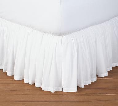 Voile Bed Skirt, Queen, White
