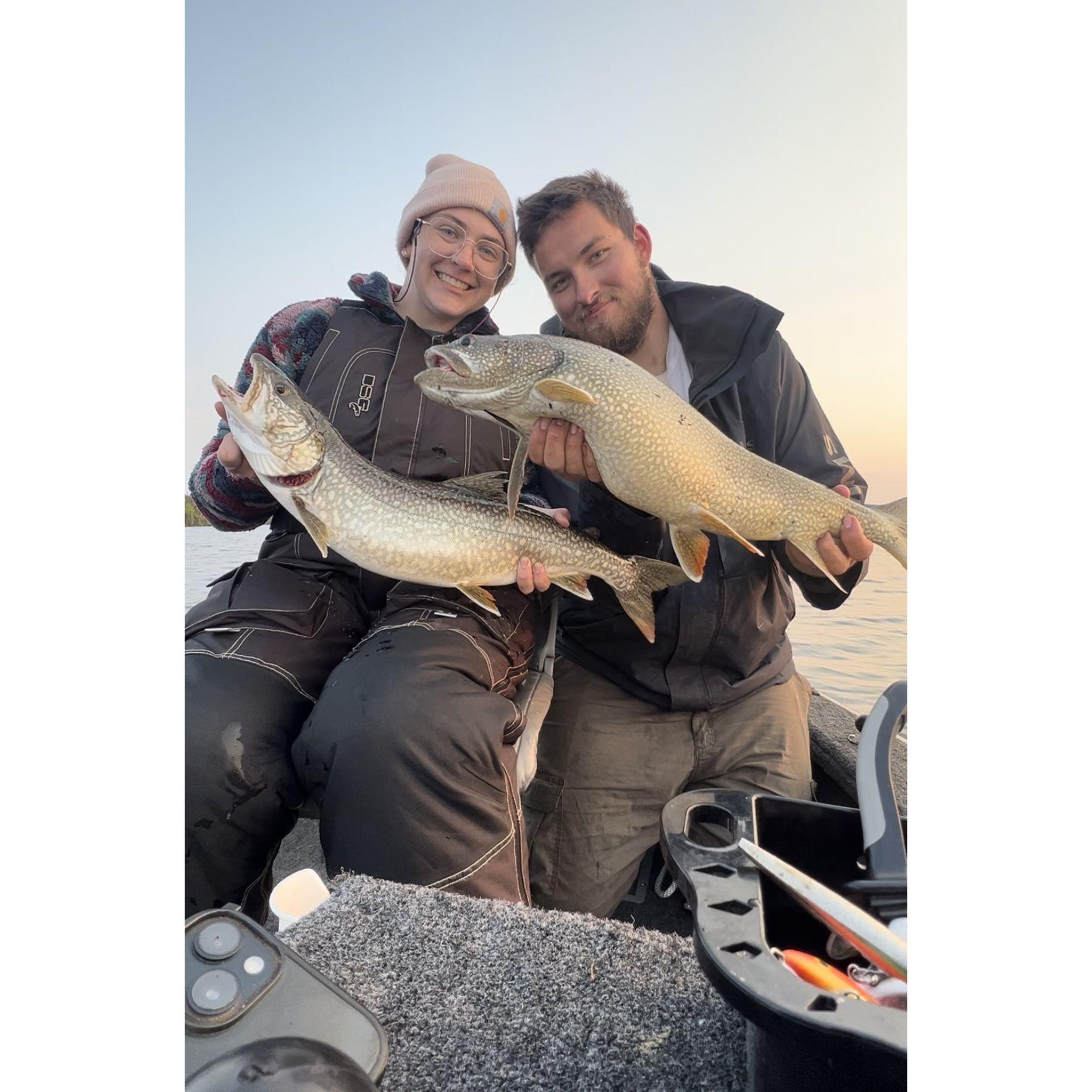 Doubled-up on lake trout!