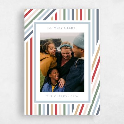Periwinkle Gray, Grey Holiday Card - Wilcox