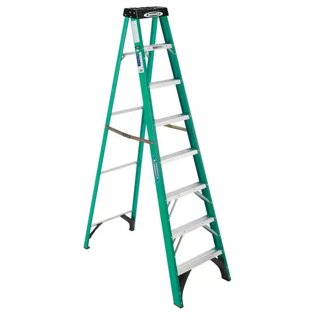 8 ft. Fiberglass Step Ladder, 225 lb. Load Capacity Type II Duty Rating