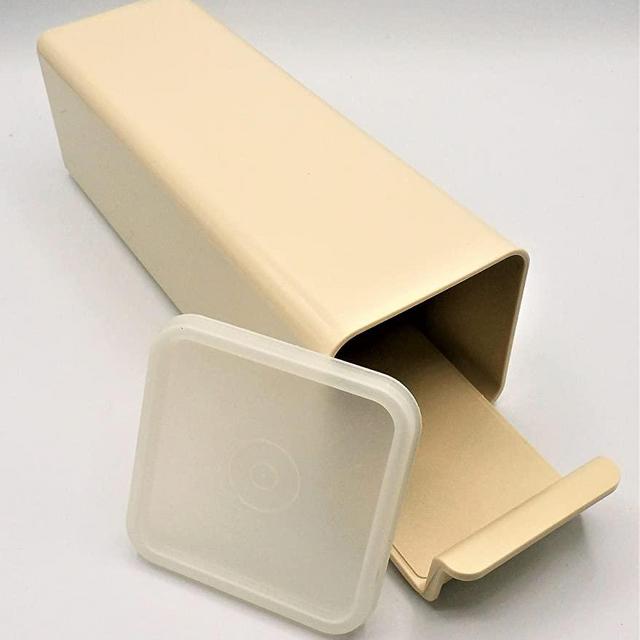 Vintage Tupperware Almond Velveeta Cheese Cracker Storage Keeper Container 1696