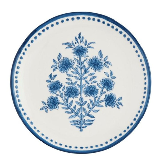 Flower Stem Print Salad Plate