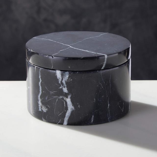 Black Marble Salt Duo Dish