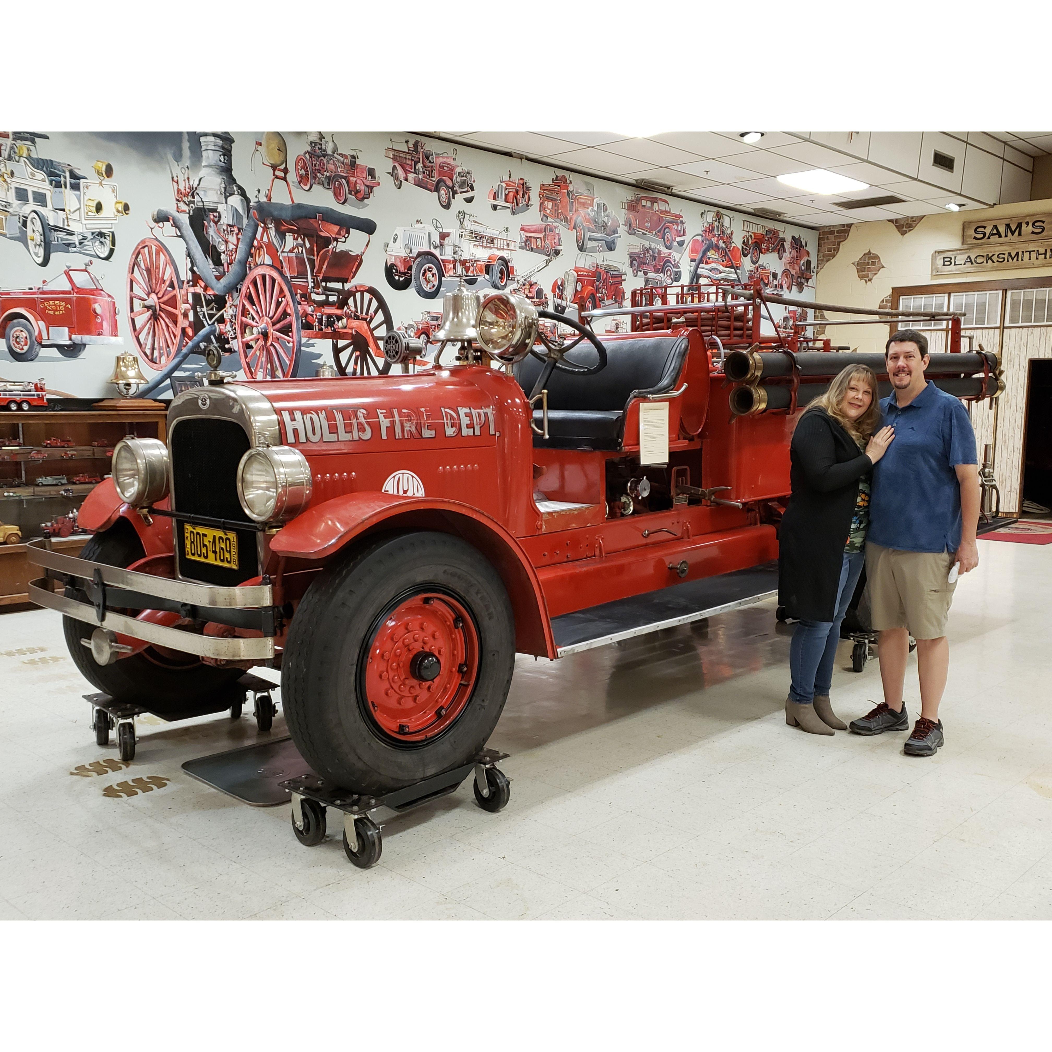 Lori and John at the Fire Department Museum in Oklahoma, October '22.