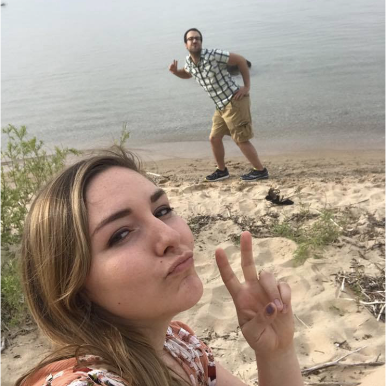 Striking a pose along the lake side up north