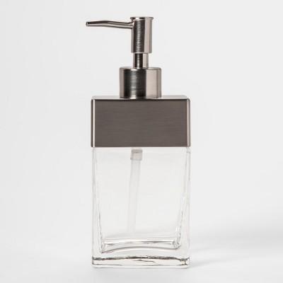 Rectangle Glass With Metal Soap/Lotion Dispenser Clear - Project 62&#153;