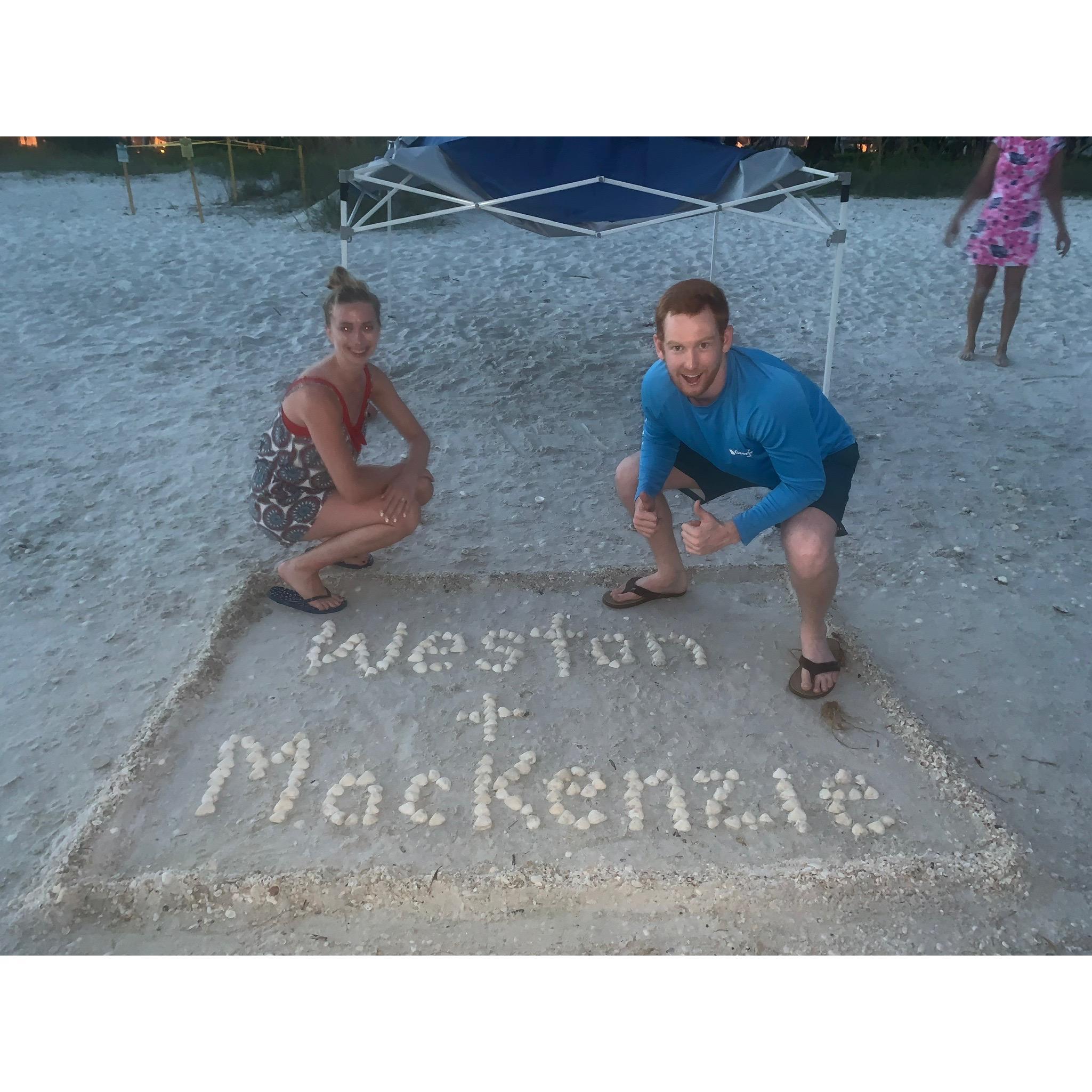 beach trip with Wes's fam after we got engaged