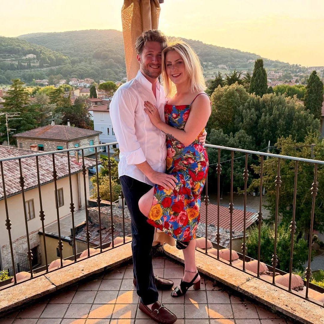 Engagement dinner, Sarteano, Italy