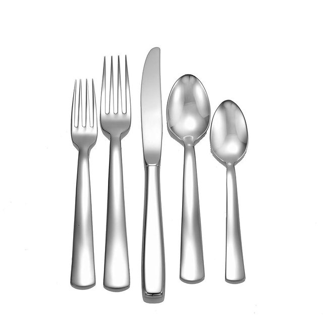 Modern America 20 Piece Set service for 4 stainless steel flatware 18/10 silverware Made in USA